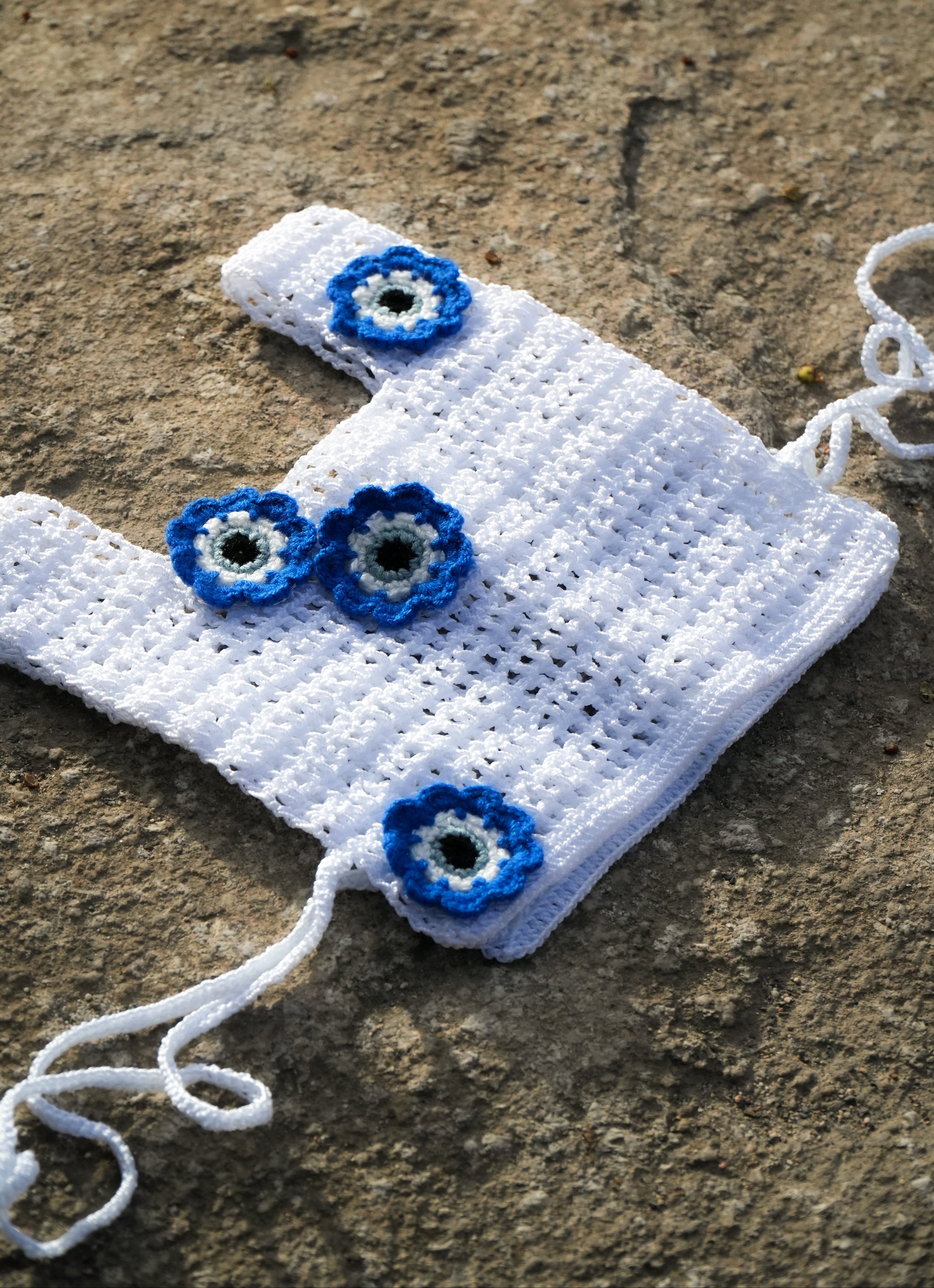 Fil blanc - accessoire en crochet