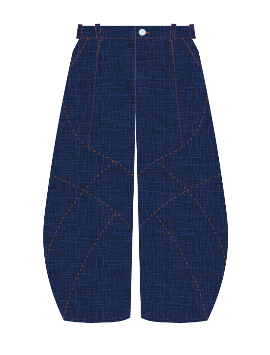 Wabi Sabi – Pantalon Large en Denim Brut