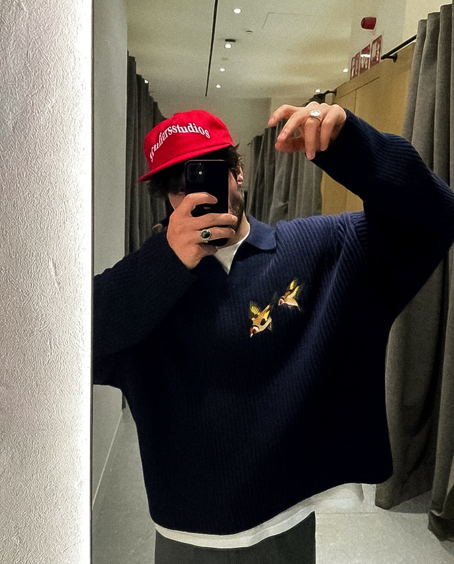 MAKNIN - PULL EN COTON AVEC BRODERIE