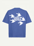 Guided by Mama's Prayers - T-shirt oversize boxy bleu