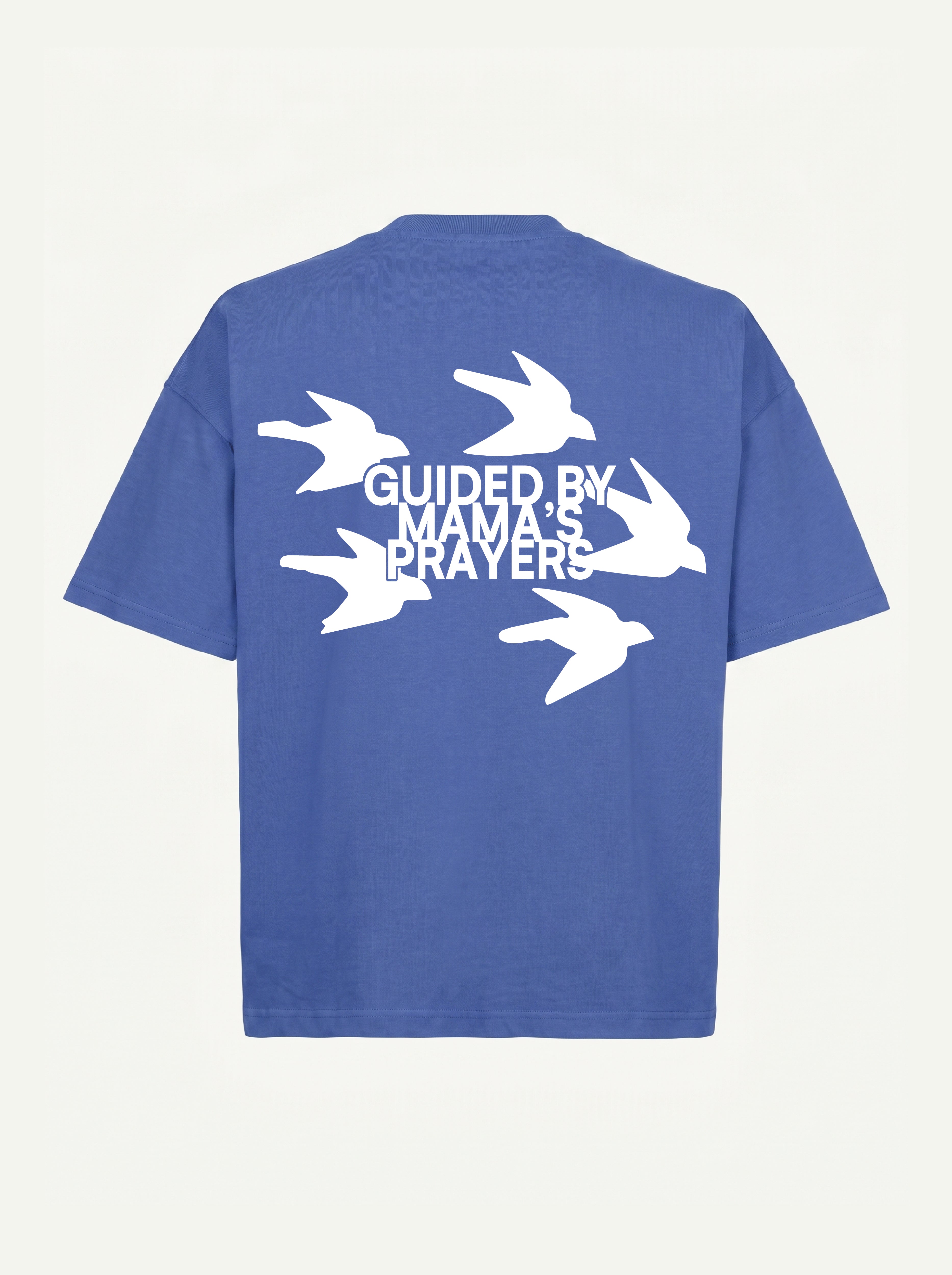 Guided by Mama's Prayers - T-shirt oversize boxy bleu
