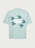 Guided by Mama's Prayers - T-shirt oversize boxy cold blue