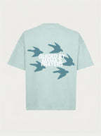 Guided by Mama's Prayers - T-shirt oversize boxy cold blue