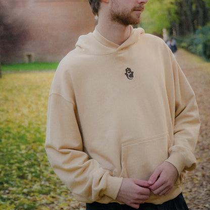 Ghorba sand oversized hoodie -  Broderie Française