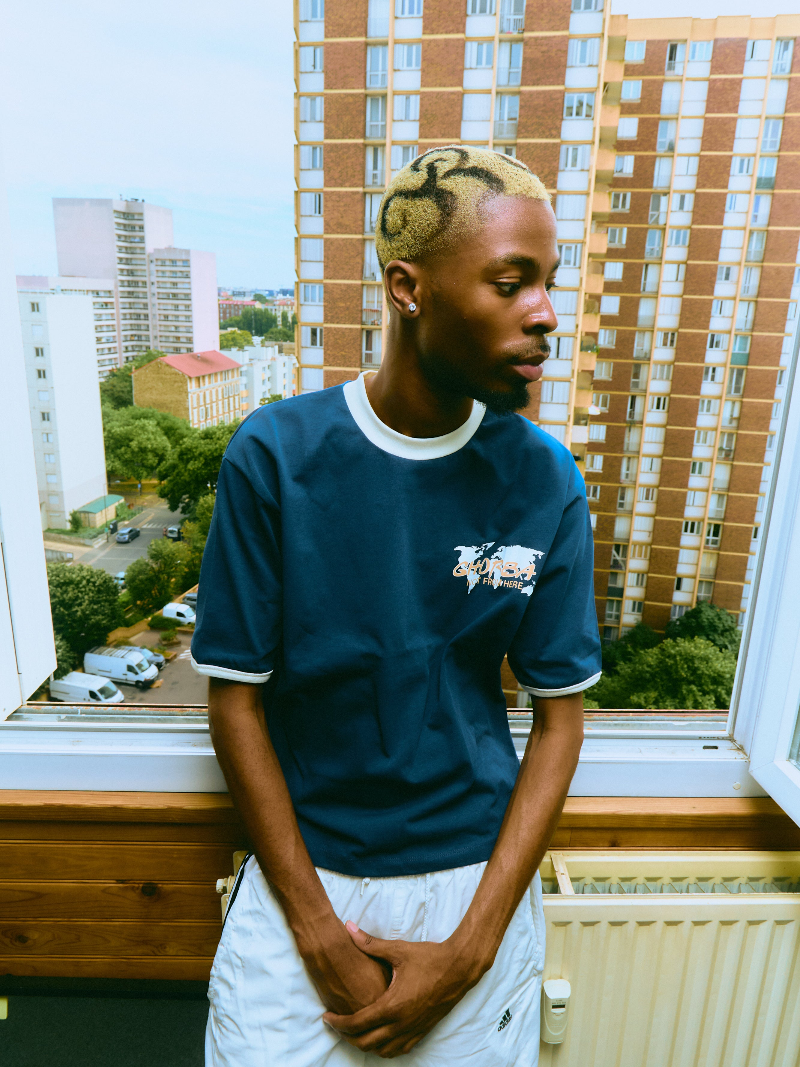 Ghorba - Azul Puff Tee