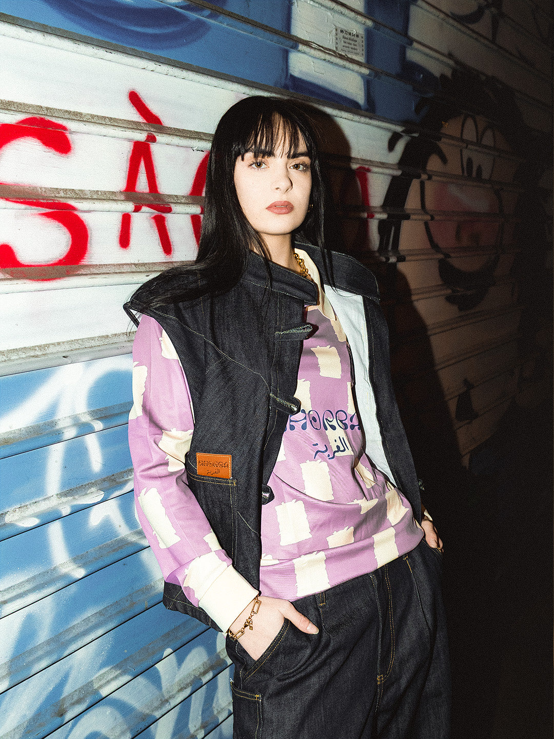 Wabi Sabi – Veste Sans Manches en Denim Brut