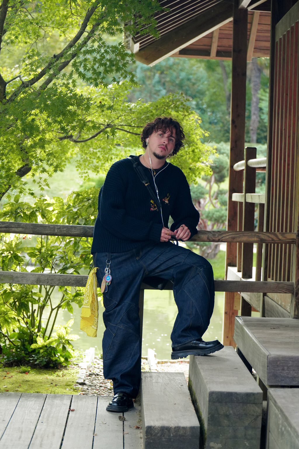 Wabi Sabi – Pantalon Large en Denim Brut