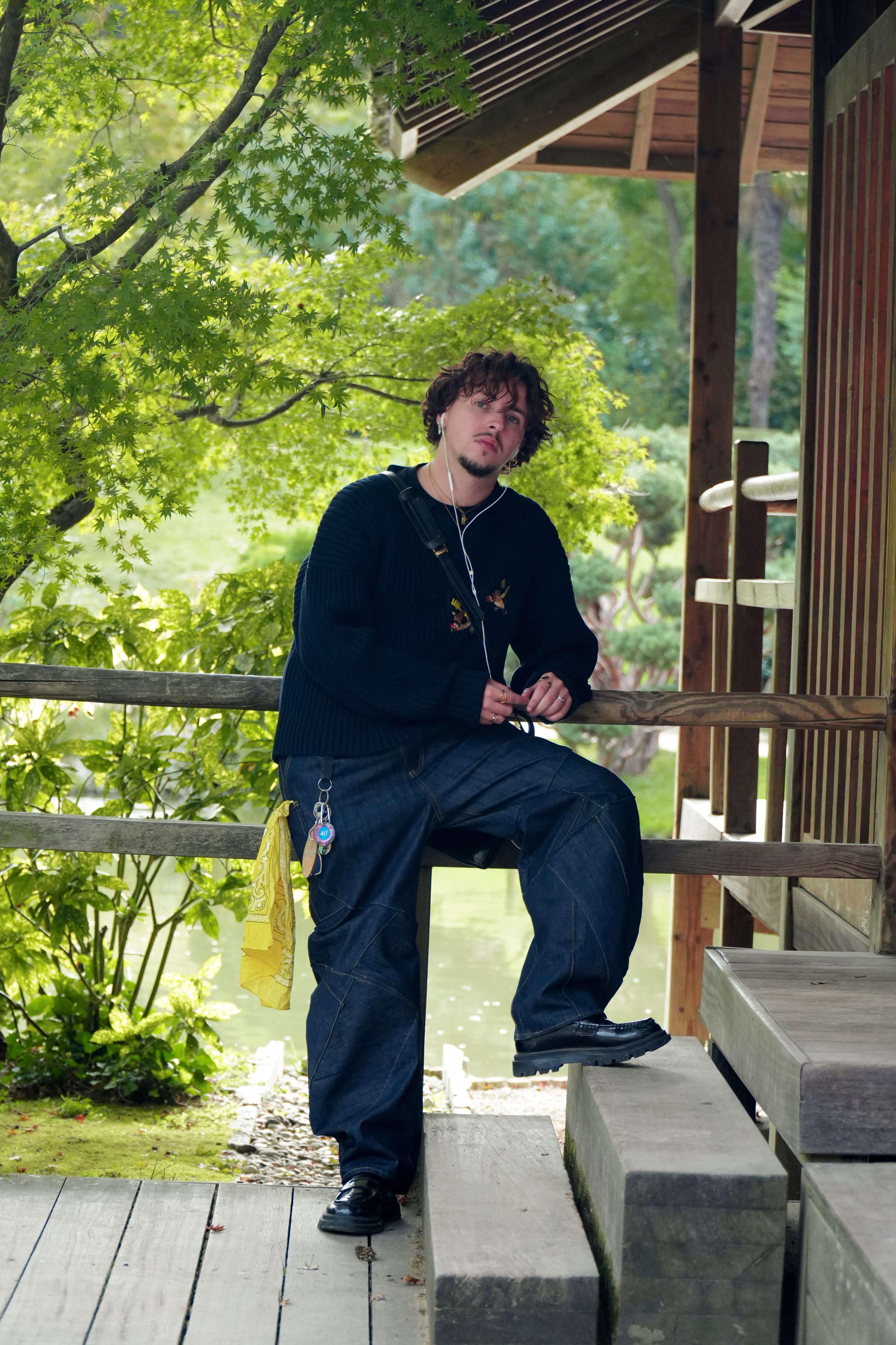 Wabi Sabi – Pantalon Large en Denim Brut