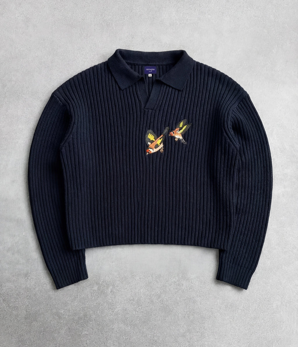 MAKNIN - PULL EN COTON AVEC BRODERIE