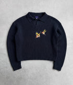 MAKNIN - PULL EN COTON AVEC BRODERIE