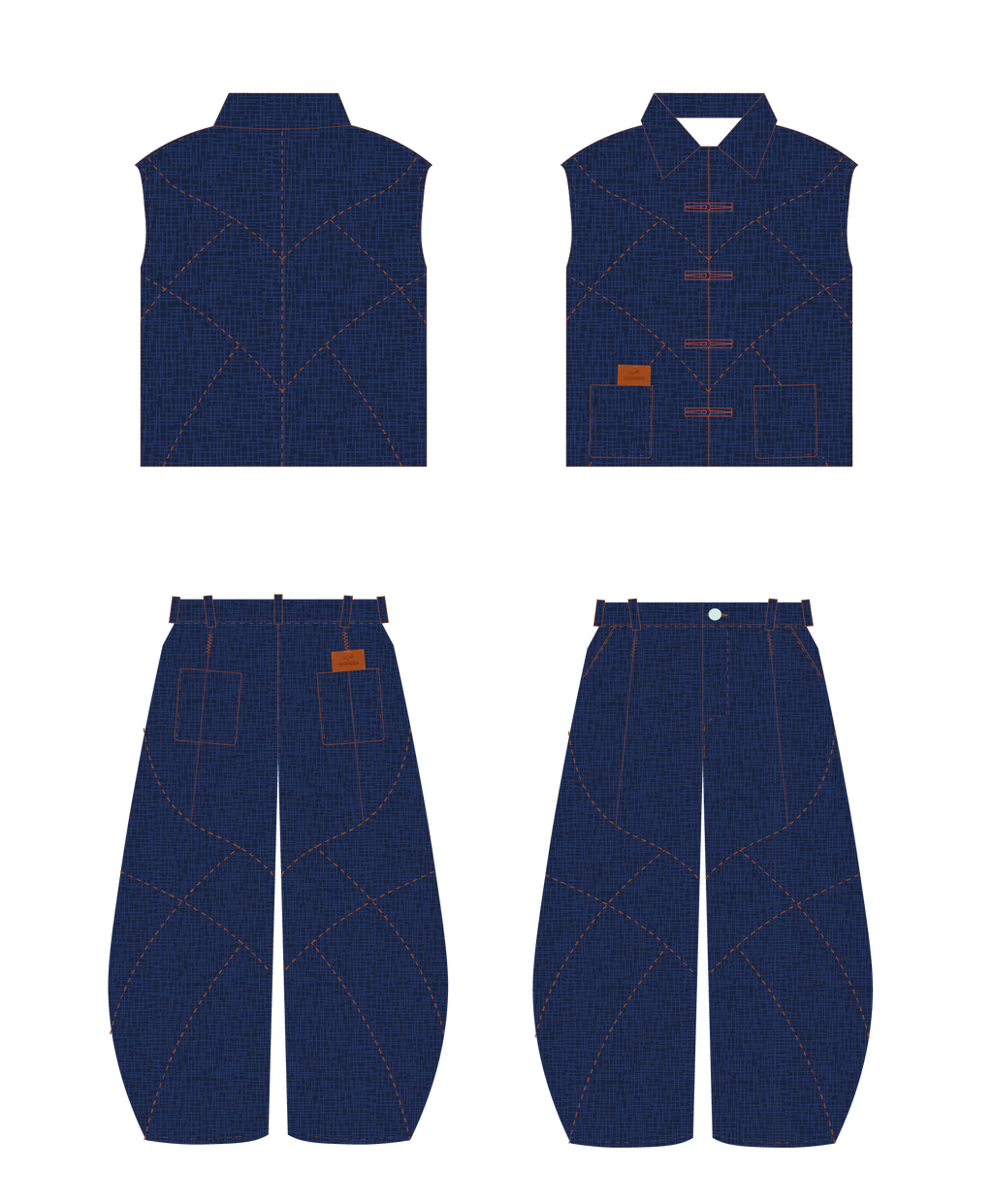 Ensemble wabi-sabi - En denim brute