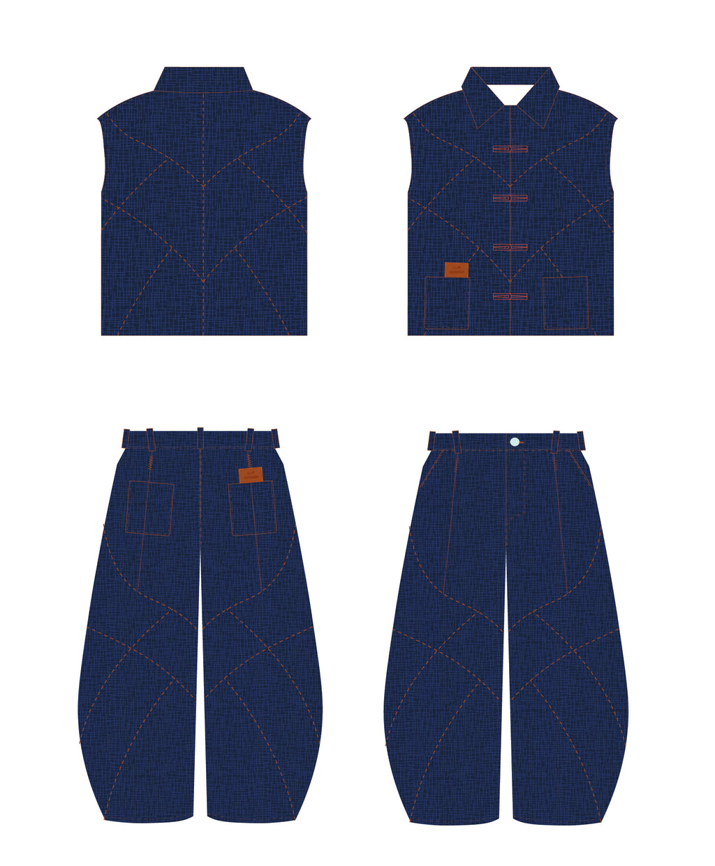 Ensemble wabi-sabi - En denim brute