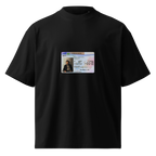 T-shirt noir GHORBA CLUB, carte de séjour personnalisée avec un portrait d'archive et un nom