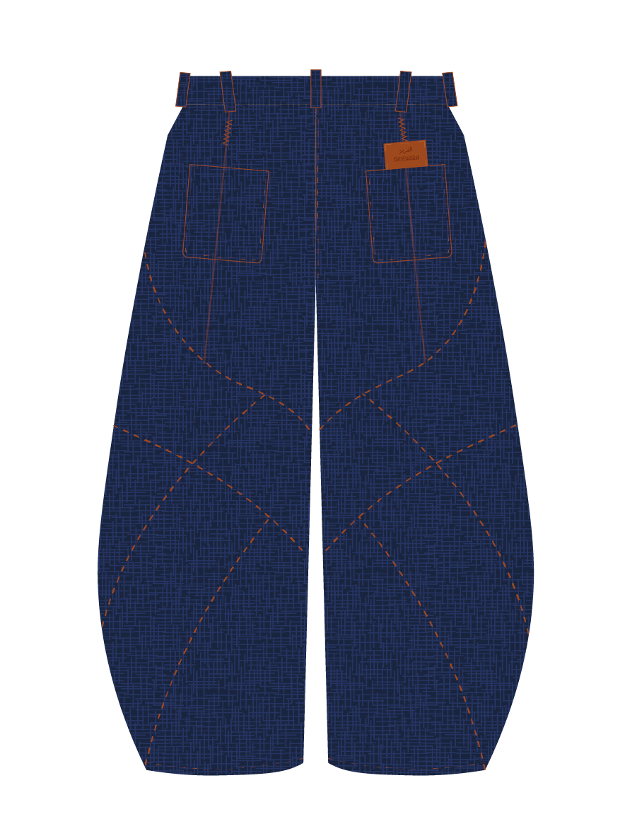 Wabi Sabi – Pantalon Large en Denim Brut